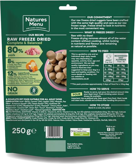 80% Pork Freeze Dried Nuggets image number 1